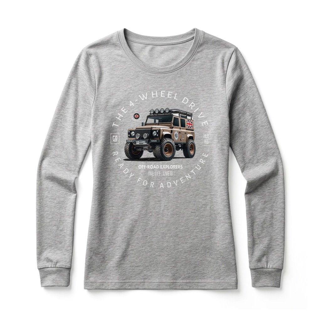 Land Rover Defender 110 Long Sleeve T-Shirt - Athletic Heather Land Rover Defender 110 Long Sleeve T-Shirt - Athletic Heather