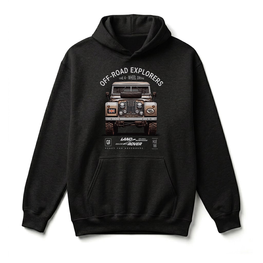 Sweatshirt à capuche Land Rover Series - Black Sweatshirt à capuche Land Rover Series - Black