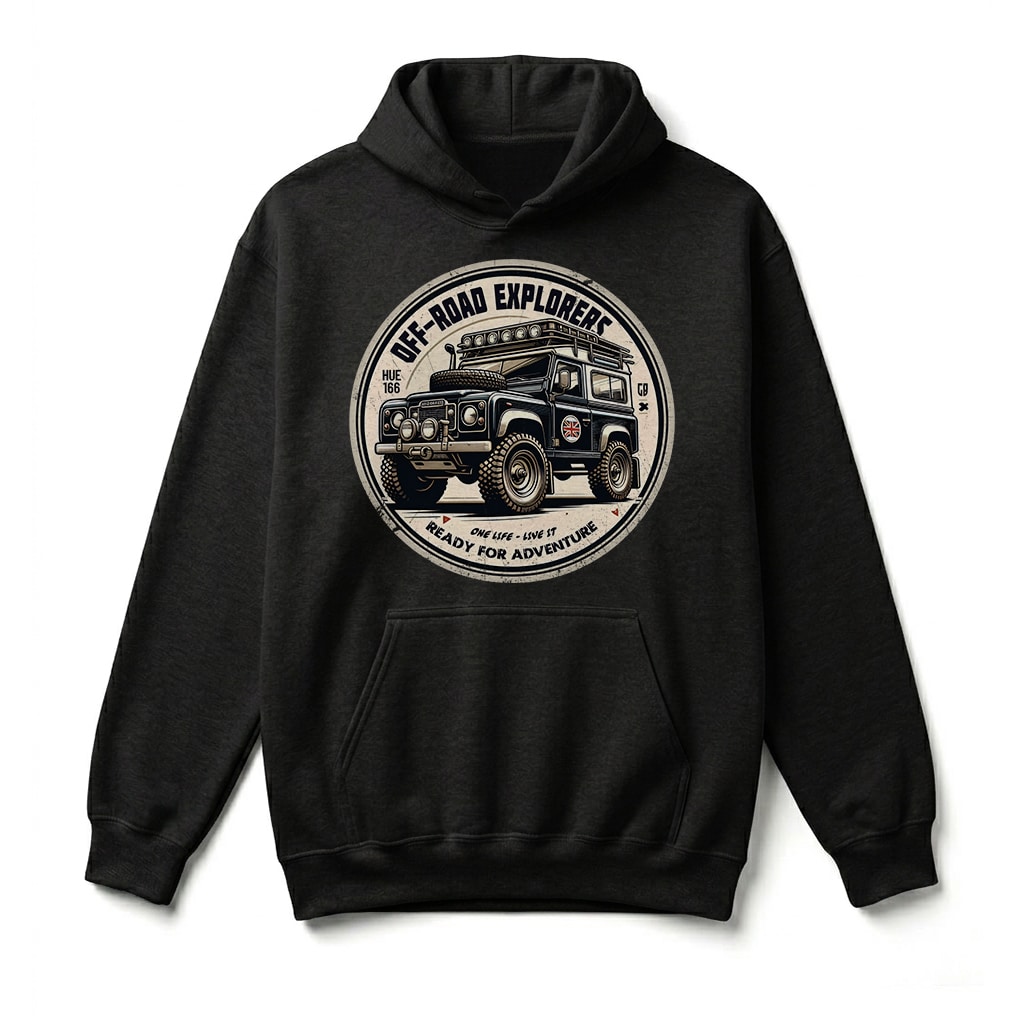 Sweatshirt à capuche Land Rover Series - Black Sweatshirt à capuche Land Rover Series - Black