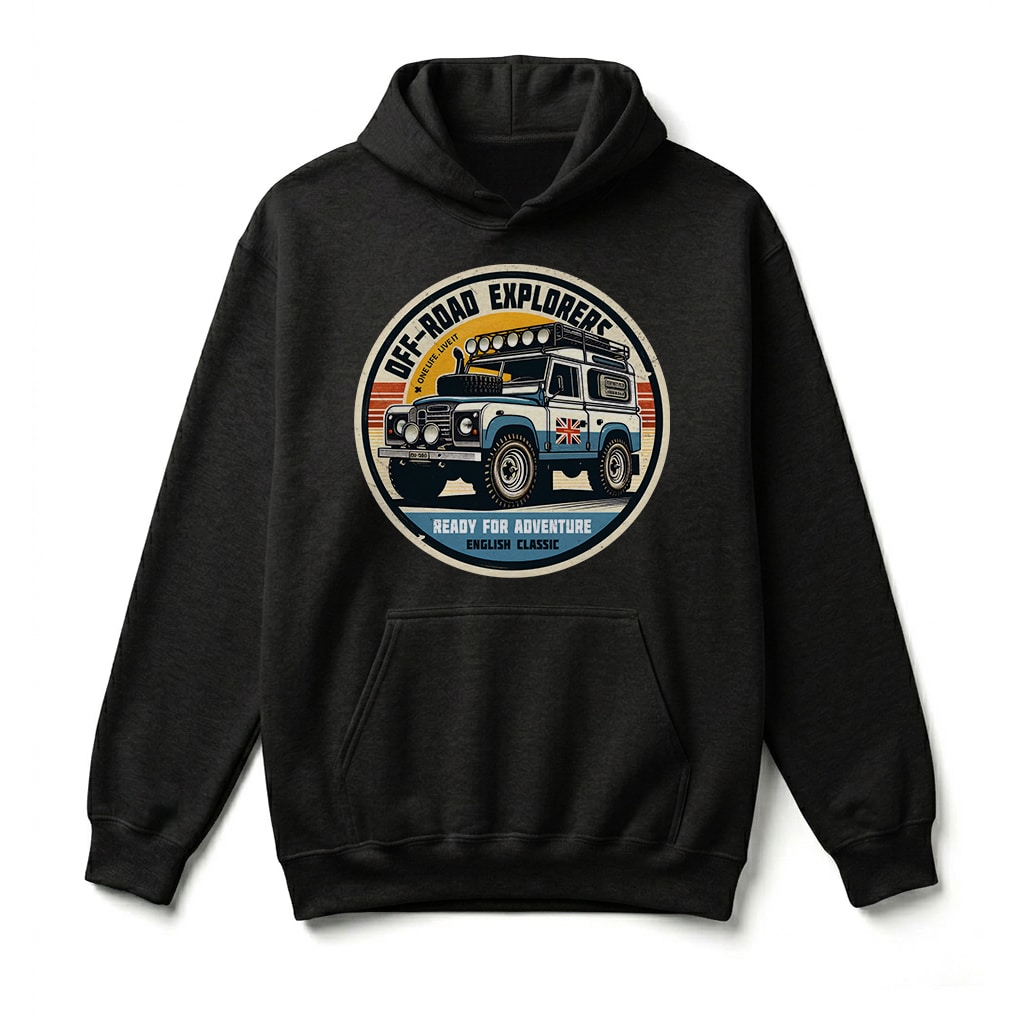 Sweatshirt à capuche Land Rover Series - Black Sweatshirt à capuche Land Rover Series - Black