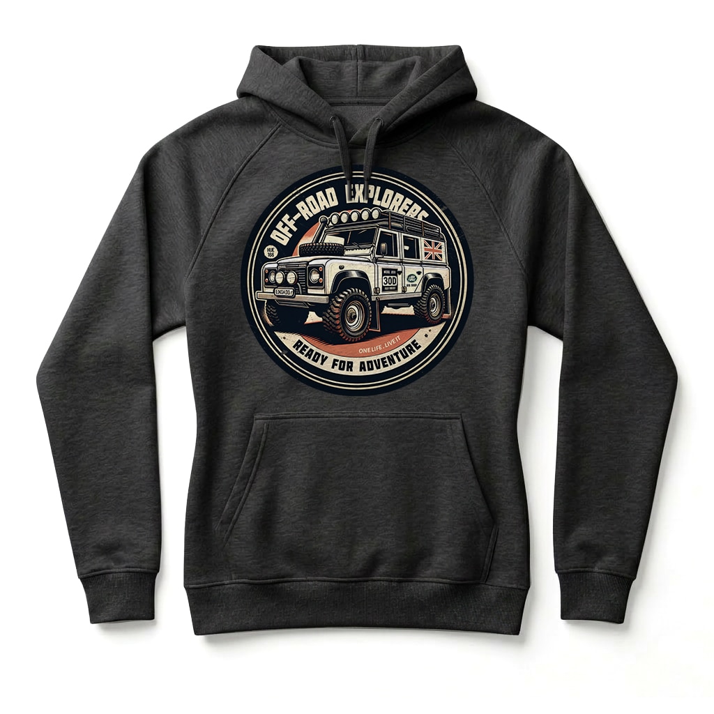 Sweatshirt à capuche Land Rover Defender 110 - Black Sweatshirt à capuche Land Rover Defender 110 - Black