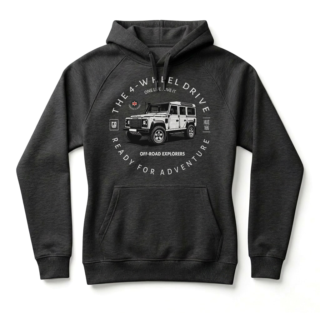Sweatshirt à capuche Land Rover Defender 110 - Black Sweatshirt à capuche Land Rover Defender 110 - Black