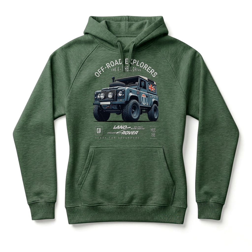 Sweatshirt à capuche Land Rover Defender 90 - Bottle green Sweatshirt à capuche Land Rover Defender 90 - Bottle green