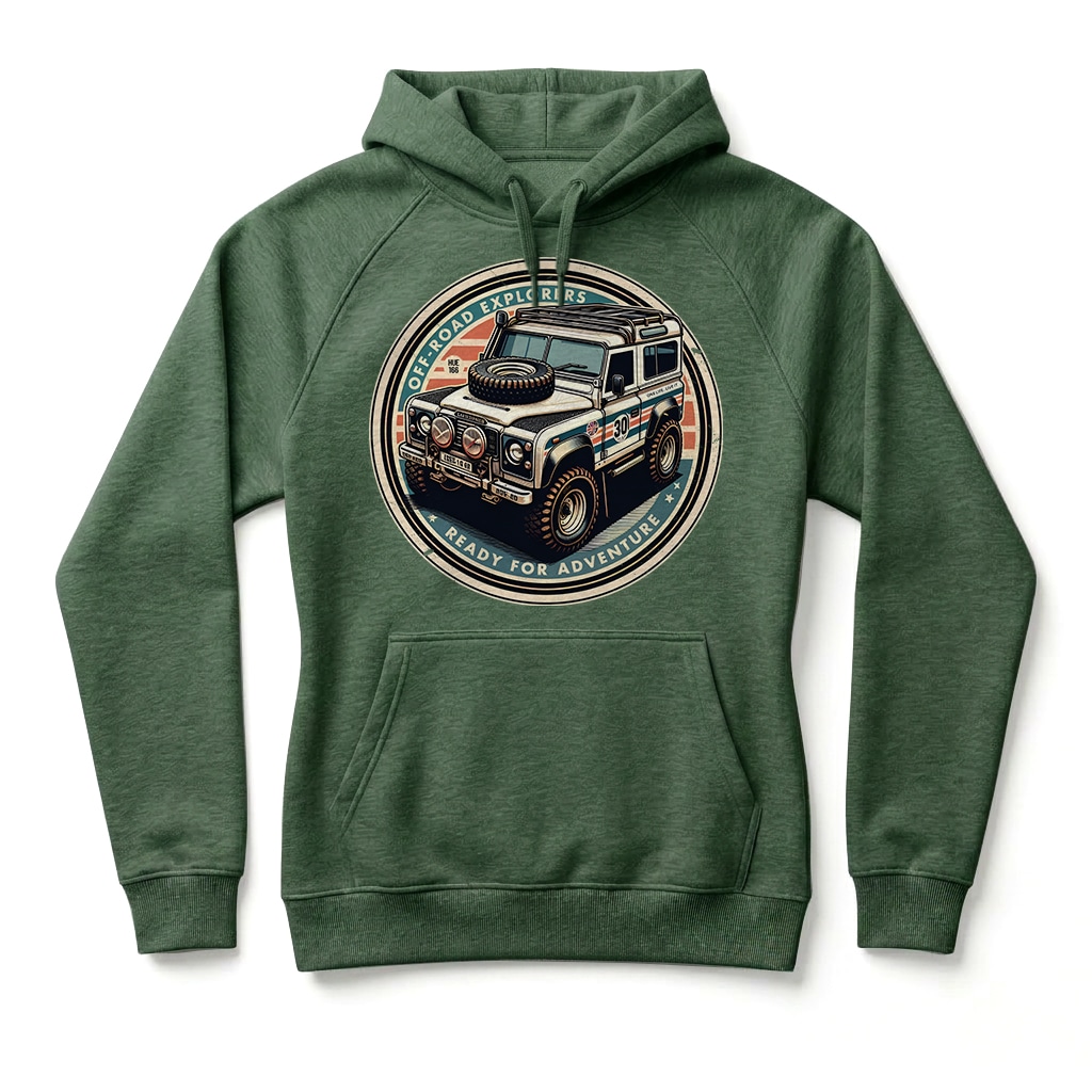 Sweatshirt à capuche Land Rover Defender 90 - Bottle green Sweatshirt à capuche Land Rover Defender 90 - Bottle green