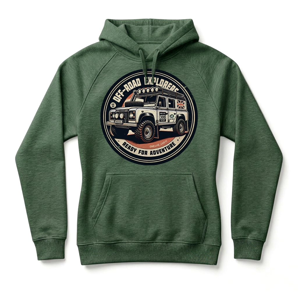 Sweatshirt à capuche Land Rover Defender 110 - Bottle green Sweatshirt à capuche Land Rover Defender 110 - Bottle green