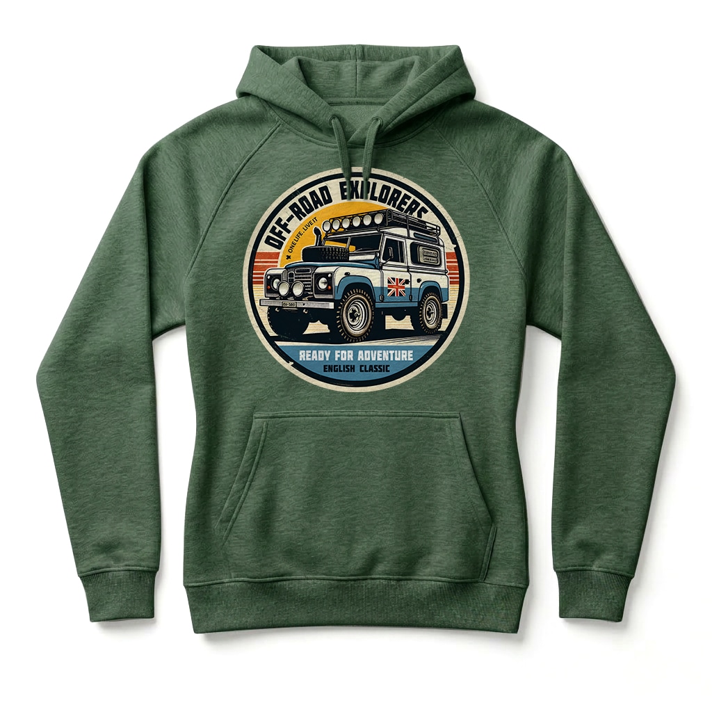 Sweatshirt à capuche Land Rover Series - Bottle green Sweatshirt à capuche Land Rover Series - Bottle green