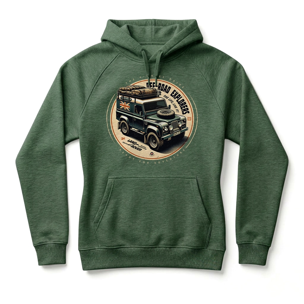 Land Rover Defender 90 Hoodie - Bottle green Land Rover Defender 90 Hoodie - Bottle green