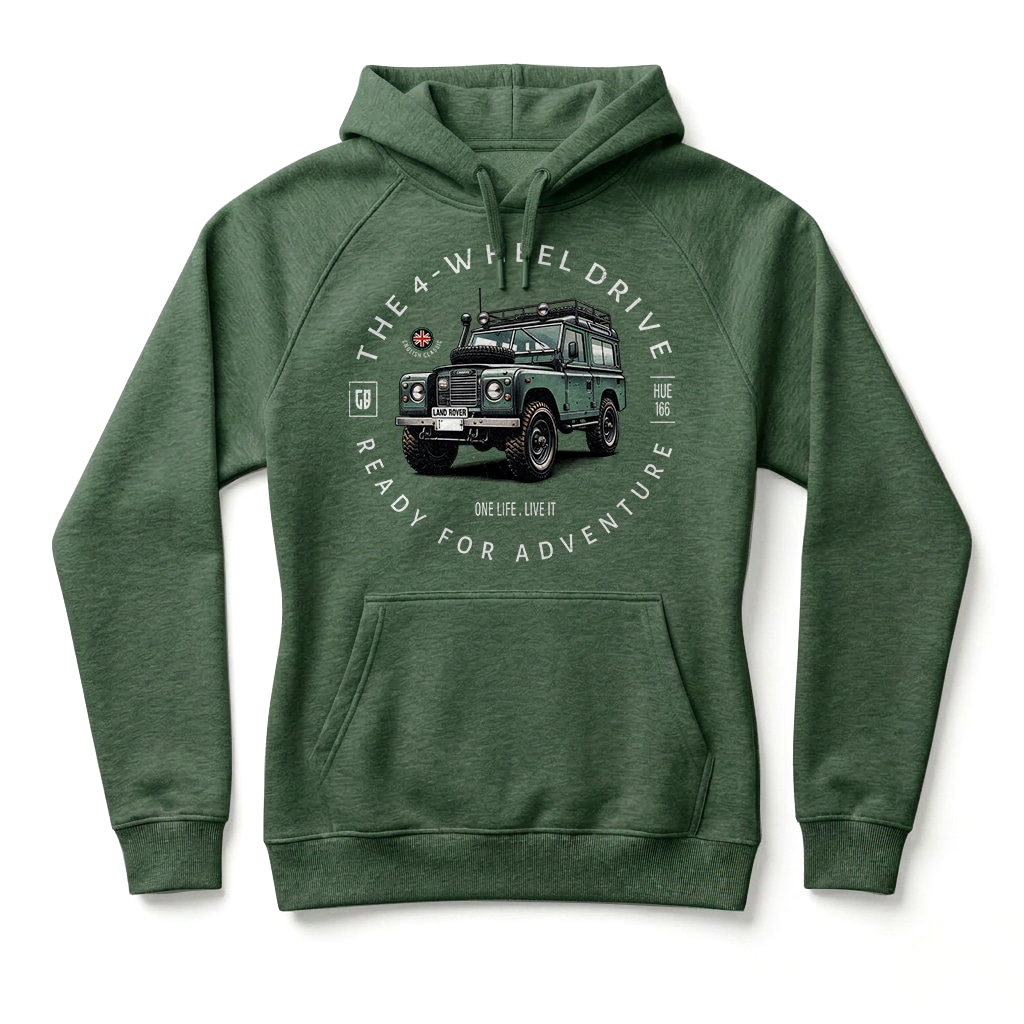 Sweatshirt à capuche Land Rover Series - Bottle green Sweatshirt à capuche Land Rover Series - Bottle green
