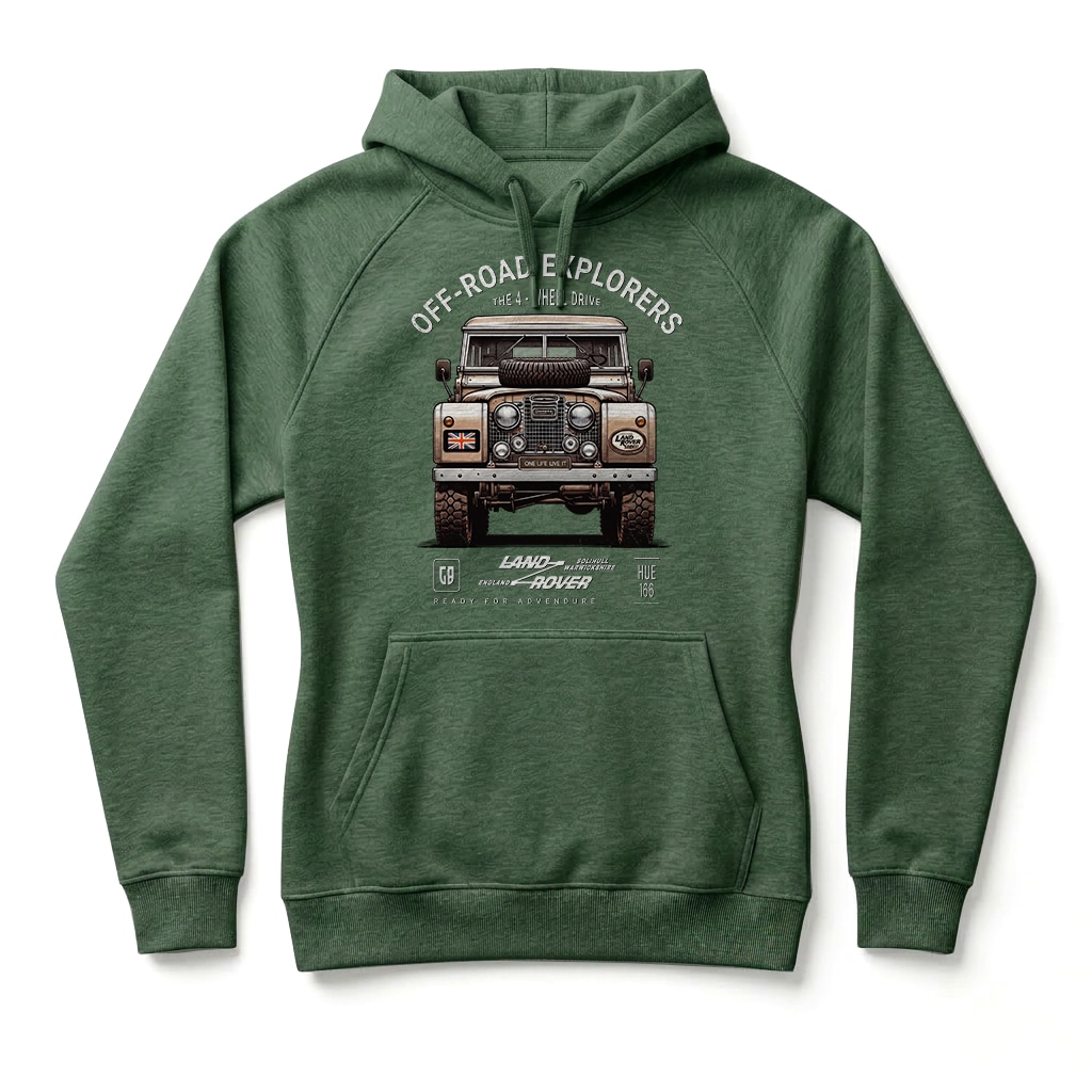 Sweatshirt à capuche Land Rover Series - Bottle-green Sweatshirt à capuche Land Rover Series - Bottle-green