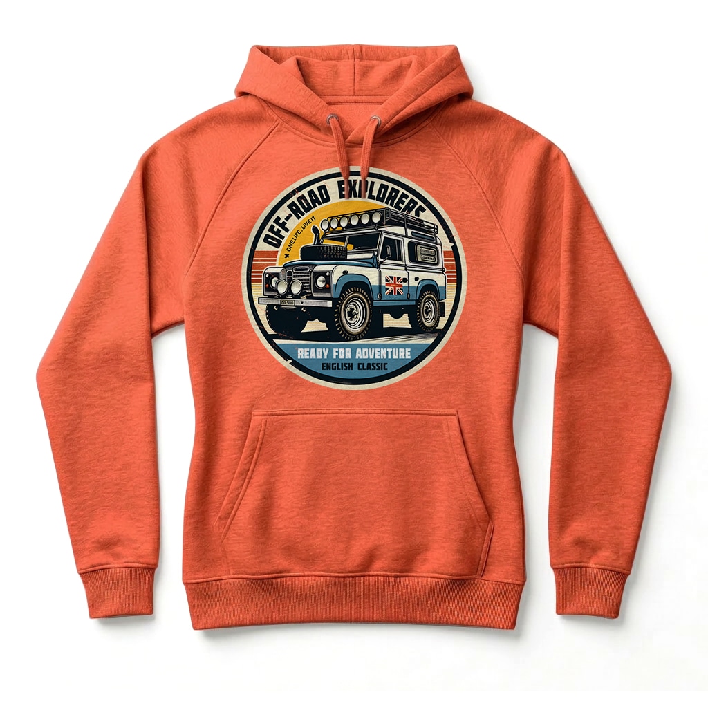 Sweatshirt à capuche Land Rover Series - Burnt Orange Sweatshirt à capuche Land Rover Series - Burnt Orange