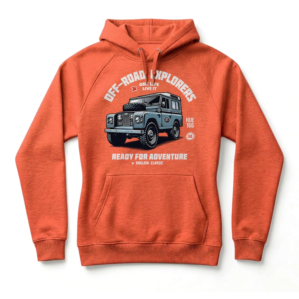 Sweatshirt à capuche Land Rover Serie - Burnt Orange Sweatshirt à capuche Land Rover Serie - Burnt Orange