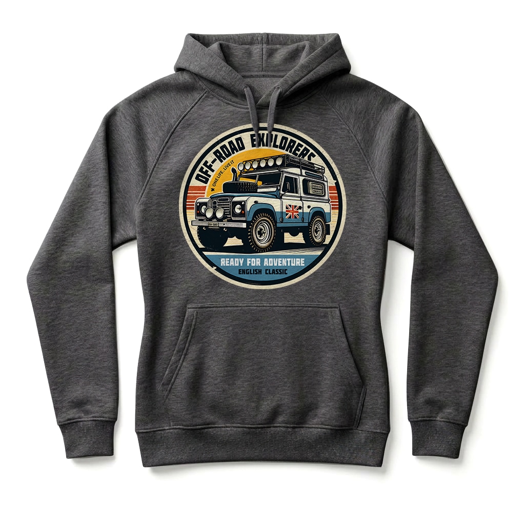 Sweatshirt à capuche Land Rover Series - Charcoal Melange Sweatshirt à capuche Land Rover Series - Charcoal Melange