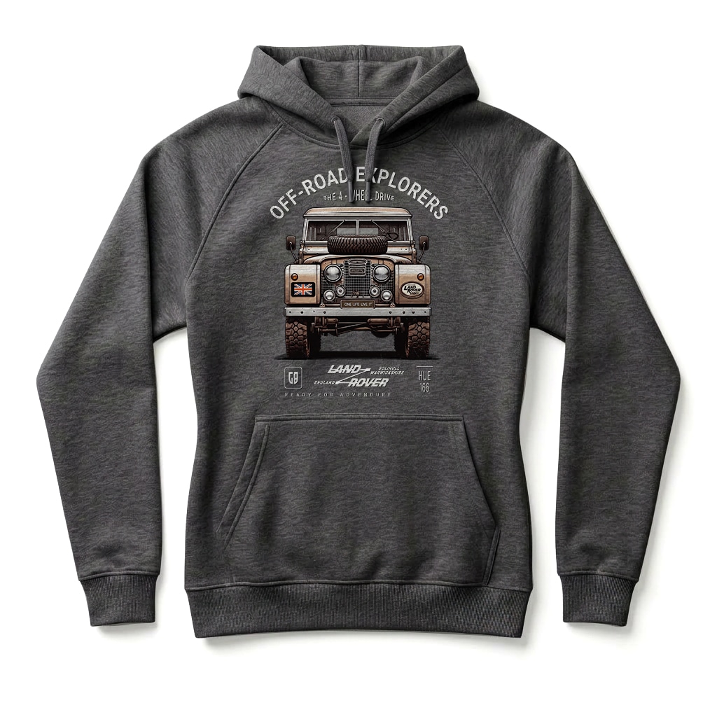 Sweatshirt à capuche Land Rover Series - Charcoal Melange Sweatshirt à capuche Land Rover Series - Charcoal Melange