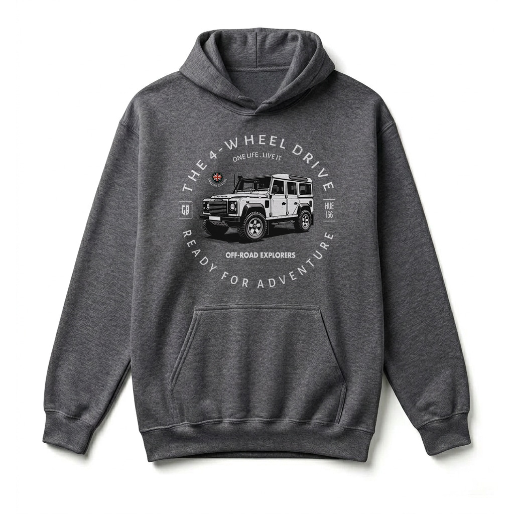 Sweatshirt à capuche Land Rover Defender 110 - Dark Heather Sweatshirt à capuche Land Rover Defender 110 - Dark Heather