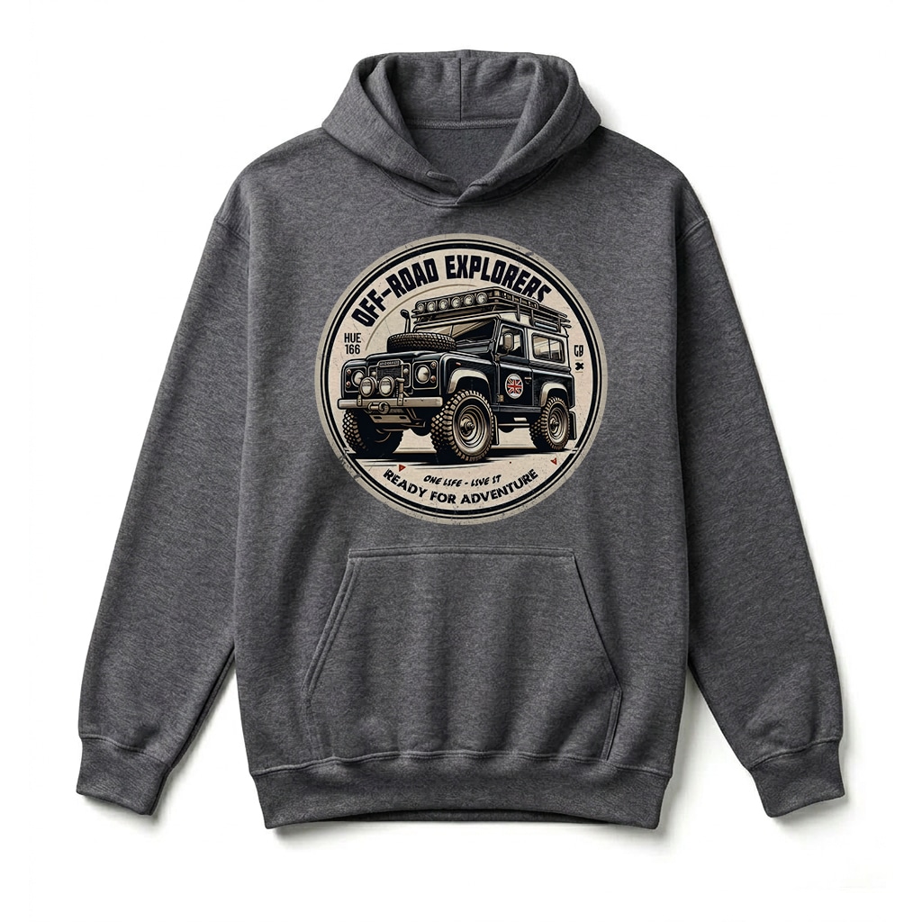 Sweatshirt à capuche Land Rover Series - Dark Heather Sweatshirt à capuche Land Rover Series - Dark Heather