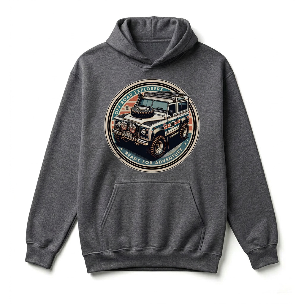 Sweatshirt à capuche Land Rover Defender 90 - Dark Heather Sweatshirt à capuche Land Rover Defender 90 - Dark Heather