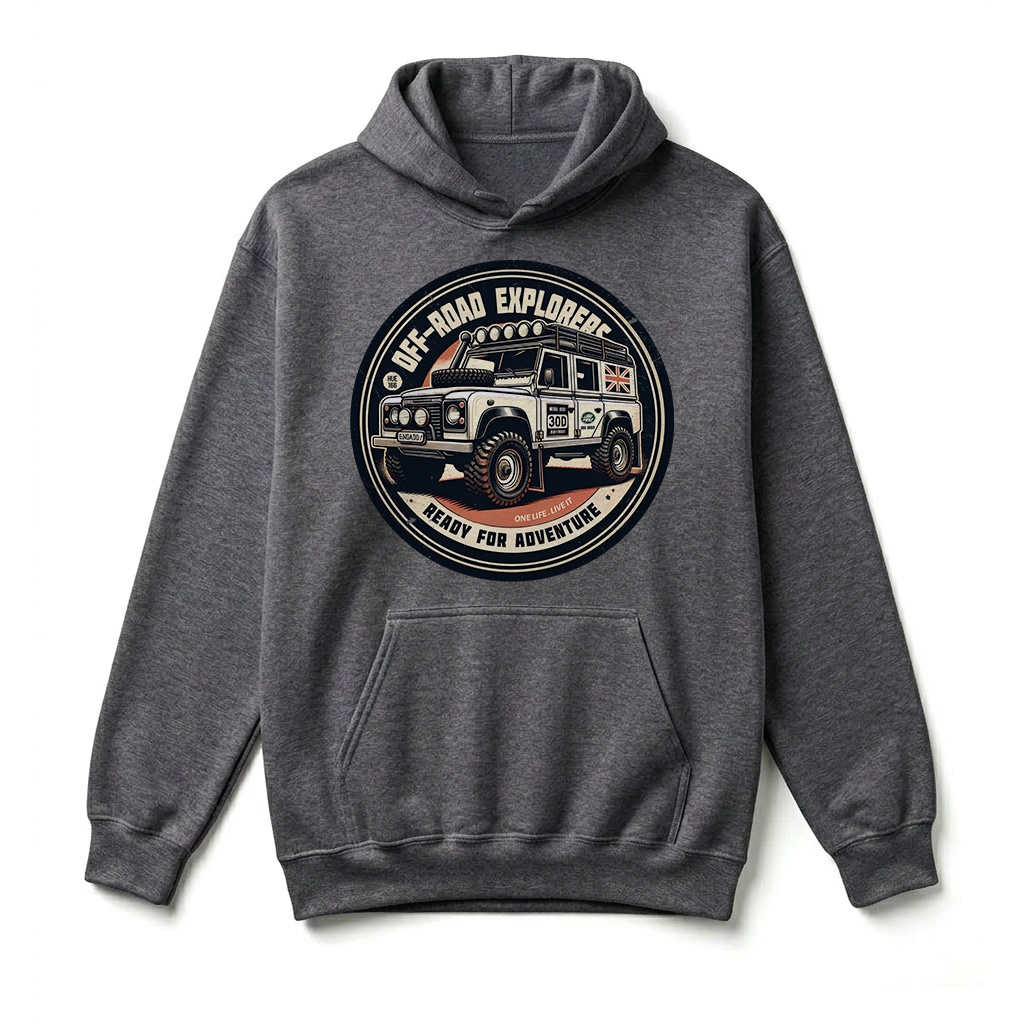 Sweatshirt à capuche Land Rover Defender 110 - Dark Heather Sweatshirt à capuche Land Rover Defender 110 - Dark Heather