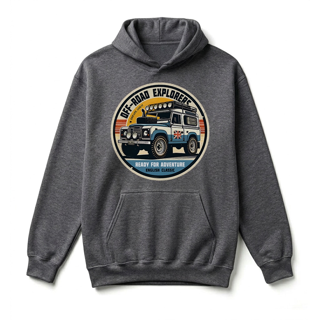 Sweatshirt à capuche Land Rover Series - Dark Heather Sweatshirt à capuche Land Rover Series - Dark Heather