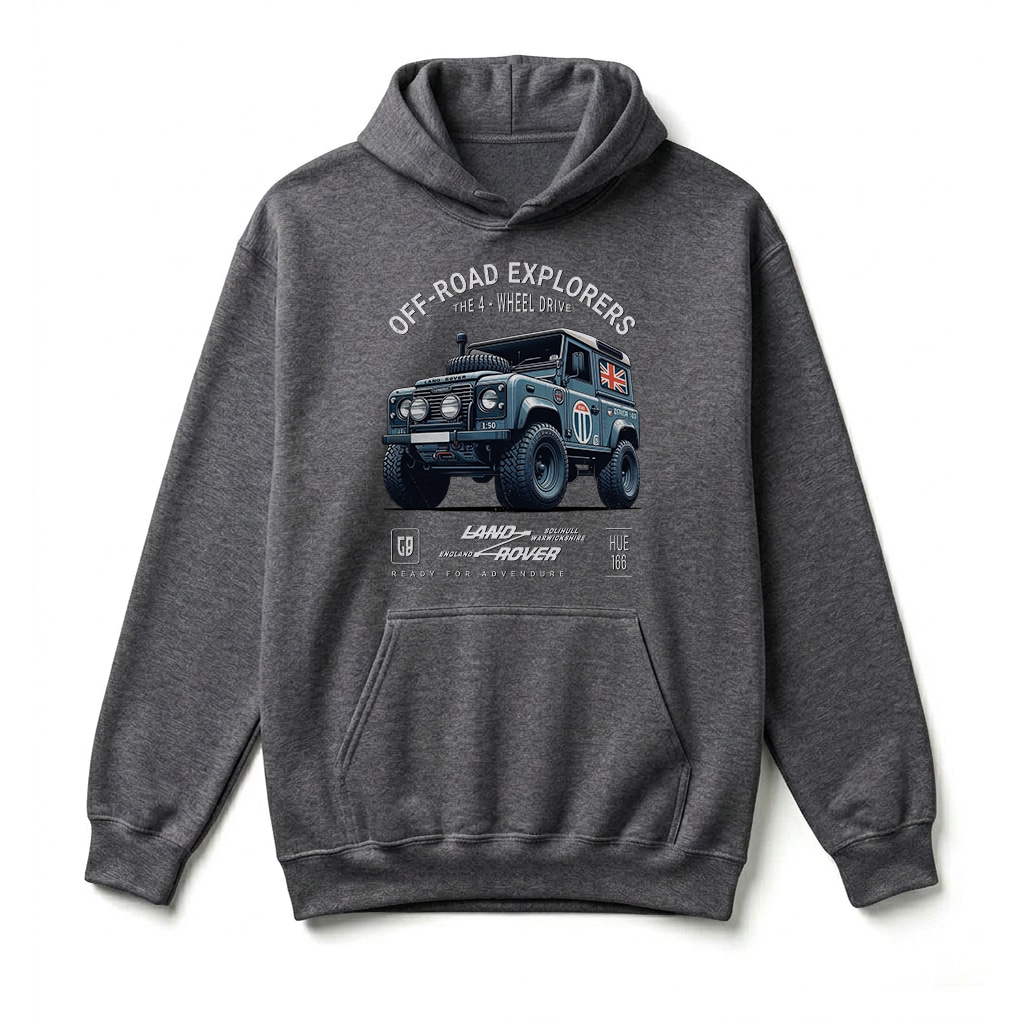 Sweatshirt à capuche Land Rover Defender 90 - Dark Heather Sweatshirt à capuche Land Rover Defender 90 - Dark Heather