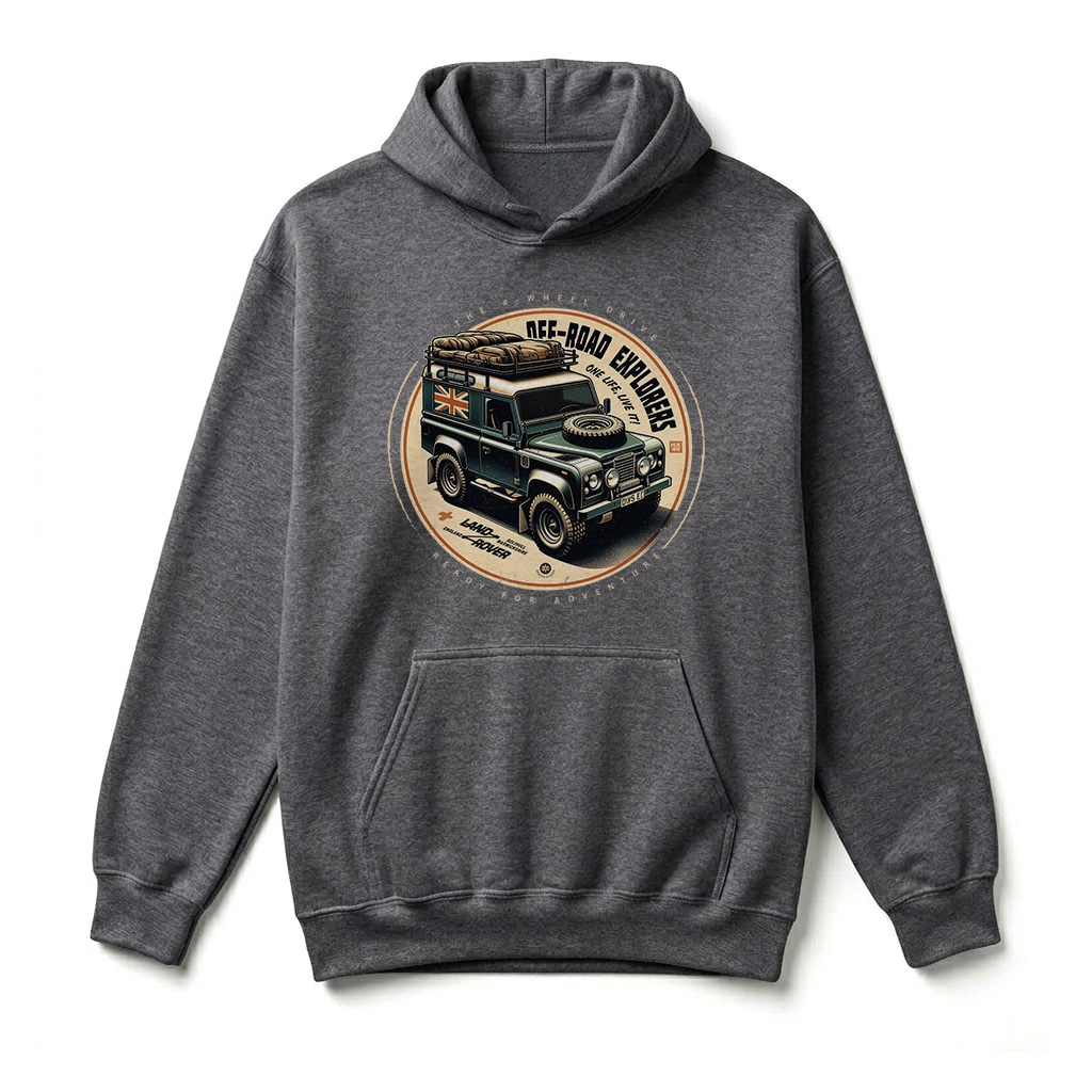 Sweatshirt à capuche Land Rover Defender 90 - Dark Heather Sweatshirt à capuche Land Rover Defender 90 - Dark Heather