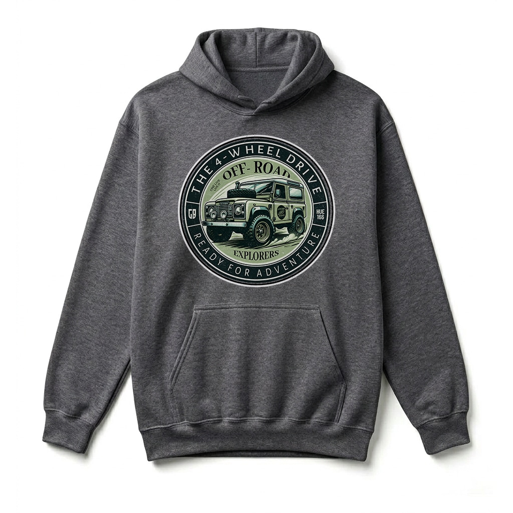 Sweatshirt à capuche Land Rover Defender 90 - Dark Heather Sweatshirt à capuche Land Rover Defender 90 - Dark Heather