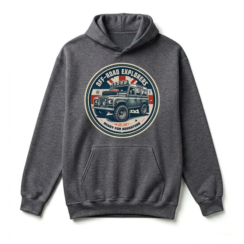 Sweatshirt à capuche Land Rover Defender 110 - Dark Heather Sweatshirt à capuche Land Rover Defender 110 - Dark Heather