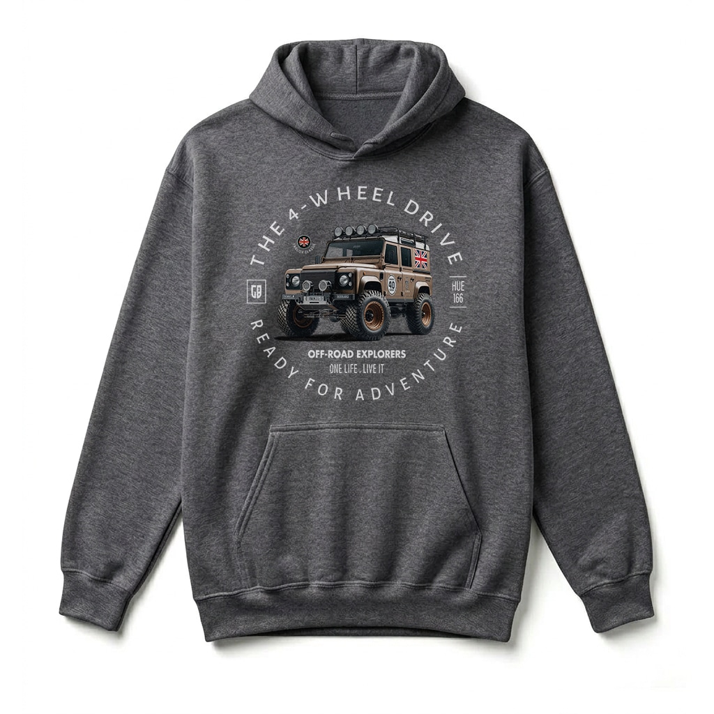 Sweatshirt à capuche Land Rover Defender 110 - Dark Heather Sweatshirt à capuche Land Rover Defender 110 - Dark Heather