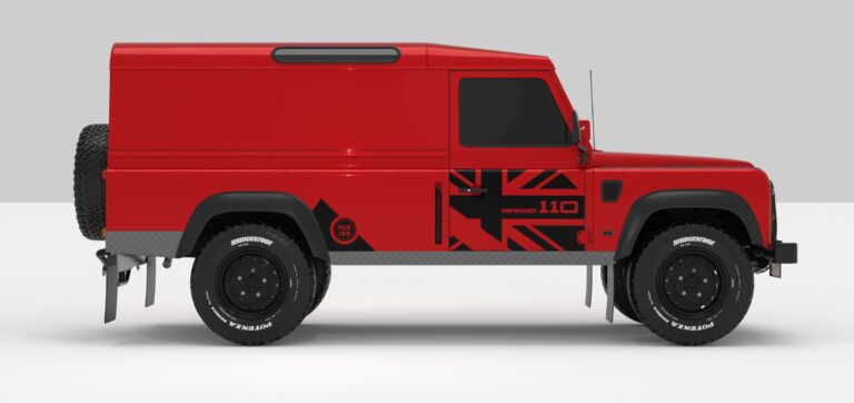 Defender Red -- Sticker -- Black
