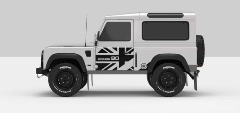 Defender White -- Sticker -- Black -- Face B