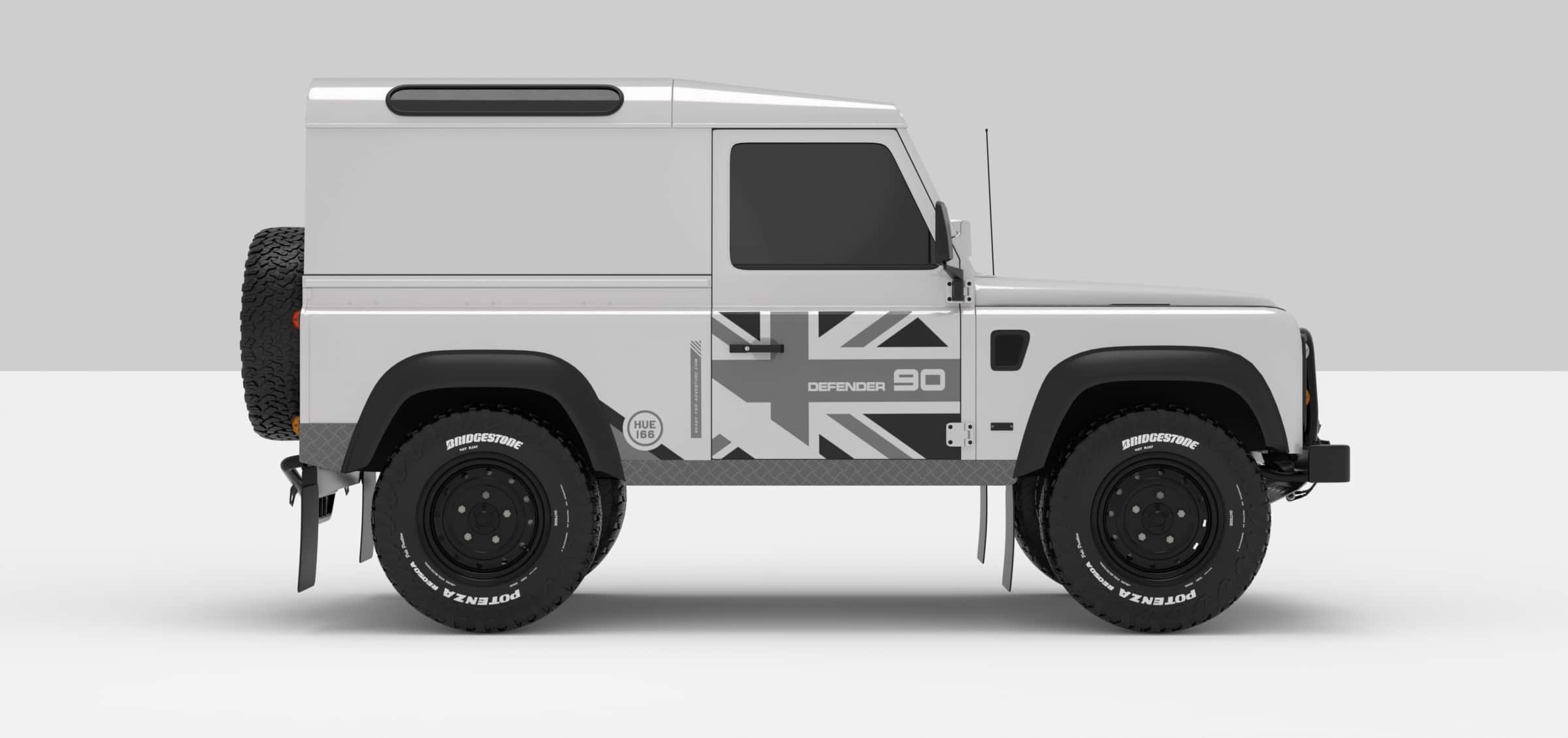 Defender White -- Sticker -- Dark Grey-Ligth Grey -- Face A Defender White- Sticker- Dark Grey-Ligth Grey -- Face A