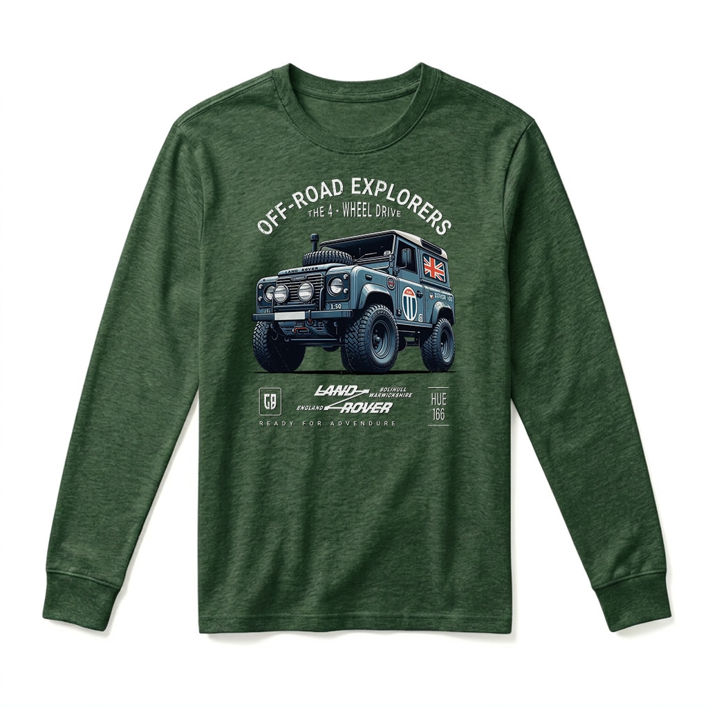 T-shirt Manches Longues Land Rover Defender 90 - Forest Green T-shirt Manches Longues Land Rover Defender 90 - Forest Green