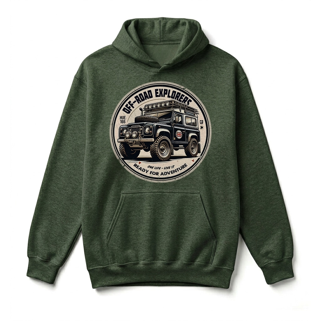 Sweatshirt à capuche Land Rover Series - Forest Green Sweatshirt à capuche Land Rover Series - Forest Green