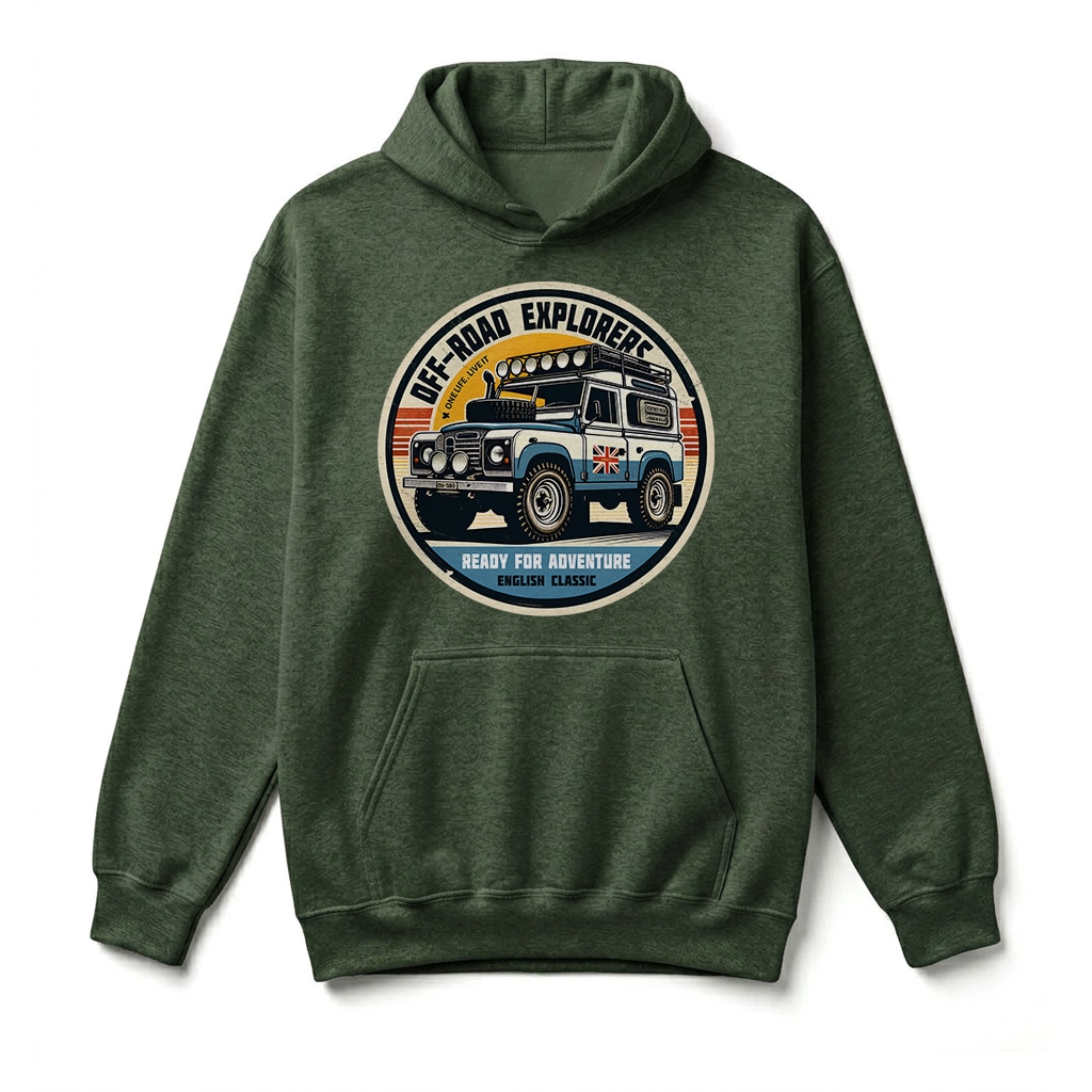 Sweatshirt à capuche Land Rover Series - Forest Green Sweatshirt à capuche Land Rover Series - Forest Green