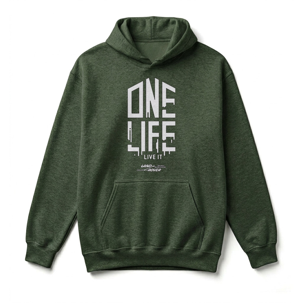 Sweatshirt à capuche Land Rover One Life, Live it ! - Forest Green Sweatshirt à capuche Land Rover One Life, Live it ! - Forest Green