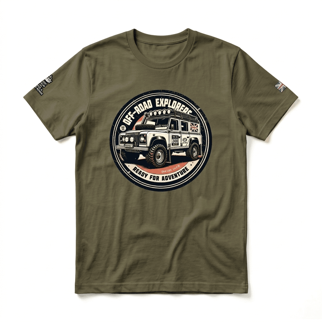 T-shirt Land Rover Defender 110 - Military Green T-shirt Land Rover Defender 110 - Military Green