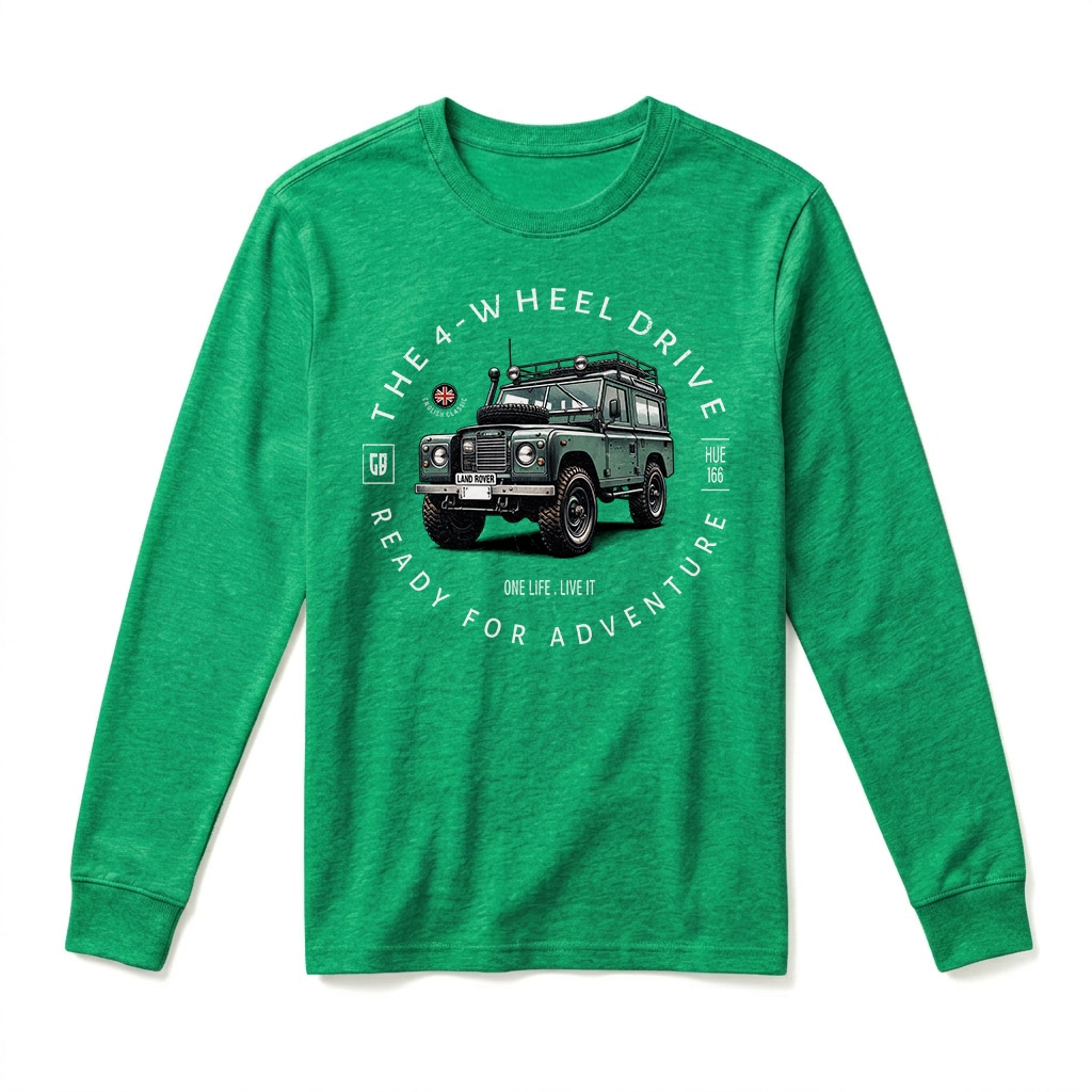 Land Rover Series Long Sleeve T-Shirt - Irish Green Land Rover Series Long Sleeve T-Shirt - Irish Green
