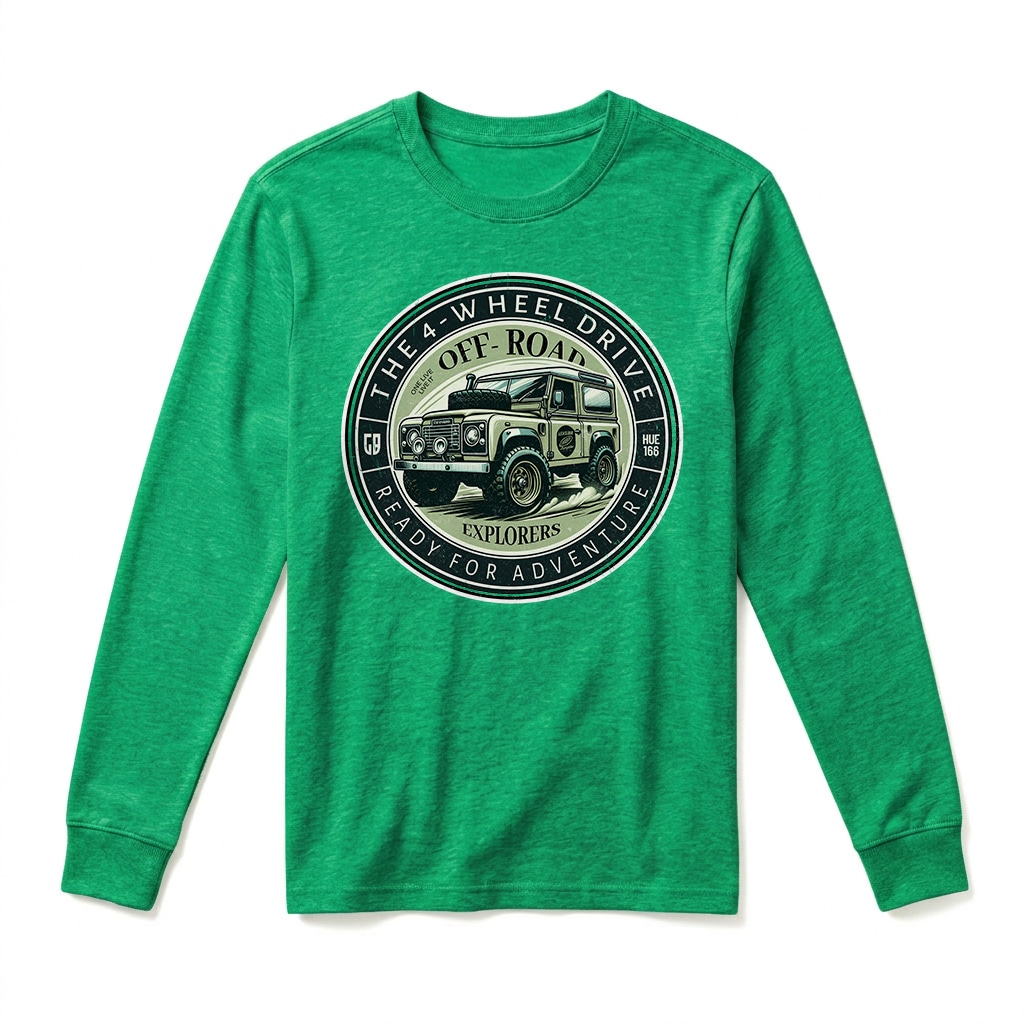T-shirt Manches Longues Land Rover Defender 90 - Irish Green T-shirt Manches Longues Land Rover Defender 90 - Irish Green