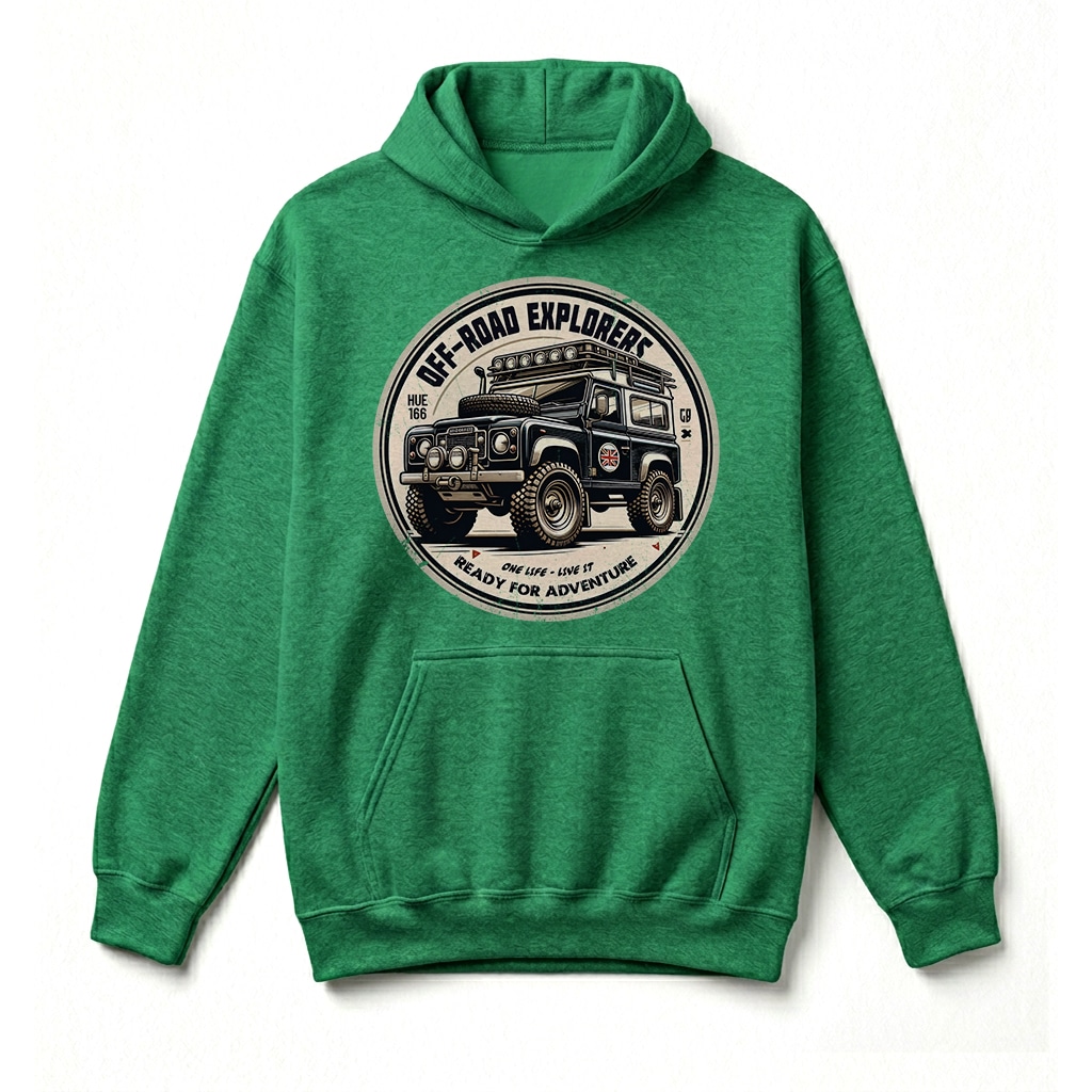 Sweatshirt à capuche Land Rover Series - Irish Green Sweatshirt à capuche Land Rover Series - Irish Green