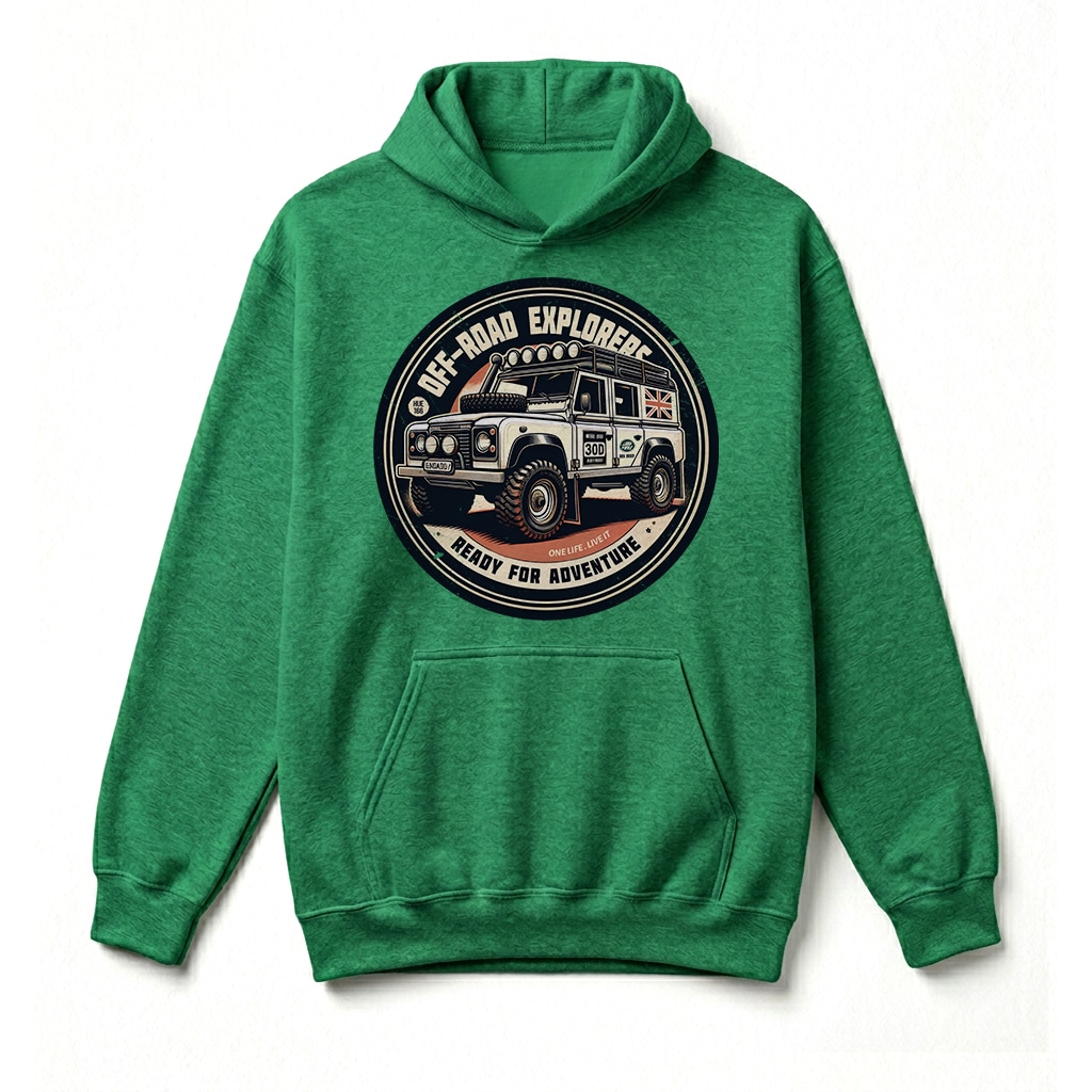 Sweatshirt à capuche Land Rover Defender 110 - Irish Green Sweatshirt à capuche Land Rover Defender 110 - Irish Green