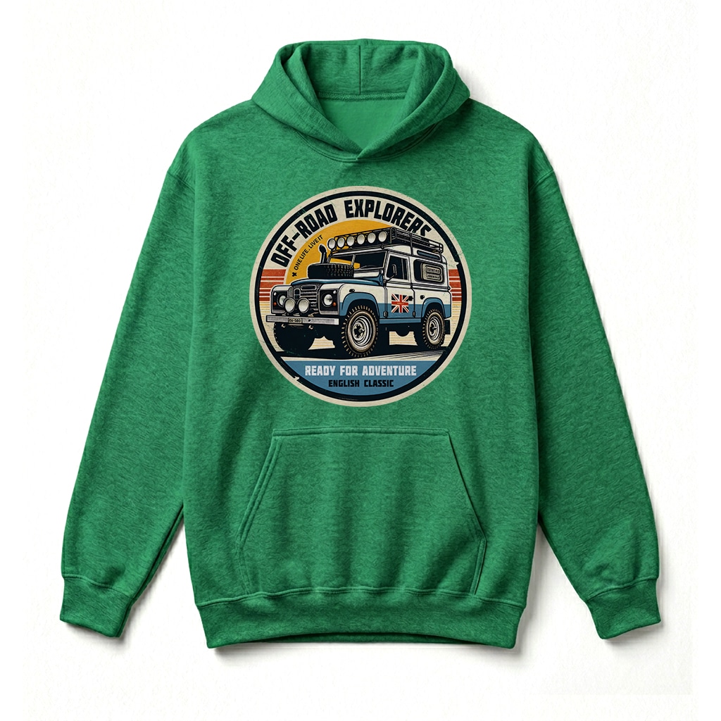 Sweatshirt à capuche Land Rover Series - Irish Green Sweatshirt à capuche Land Rover Series - Irish Green