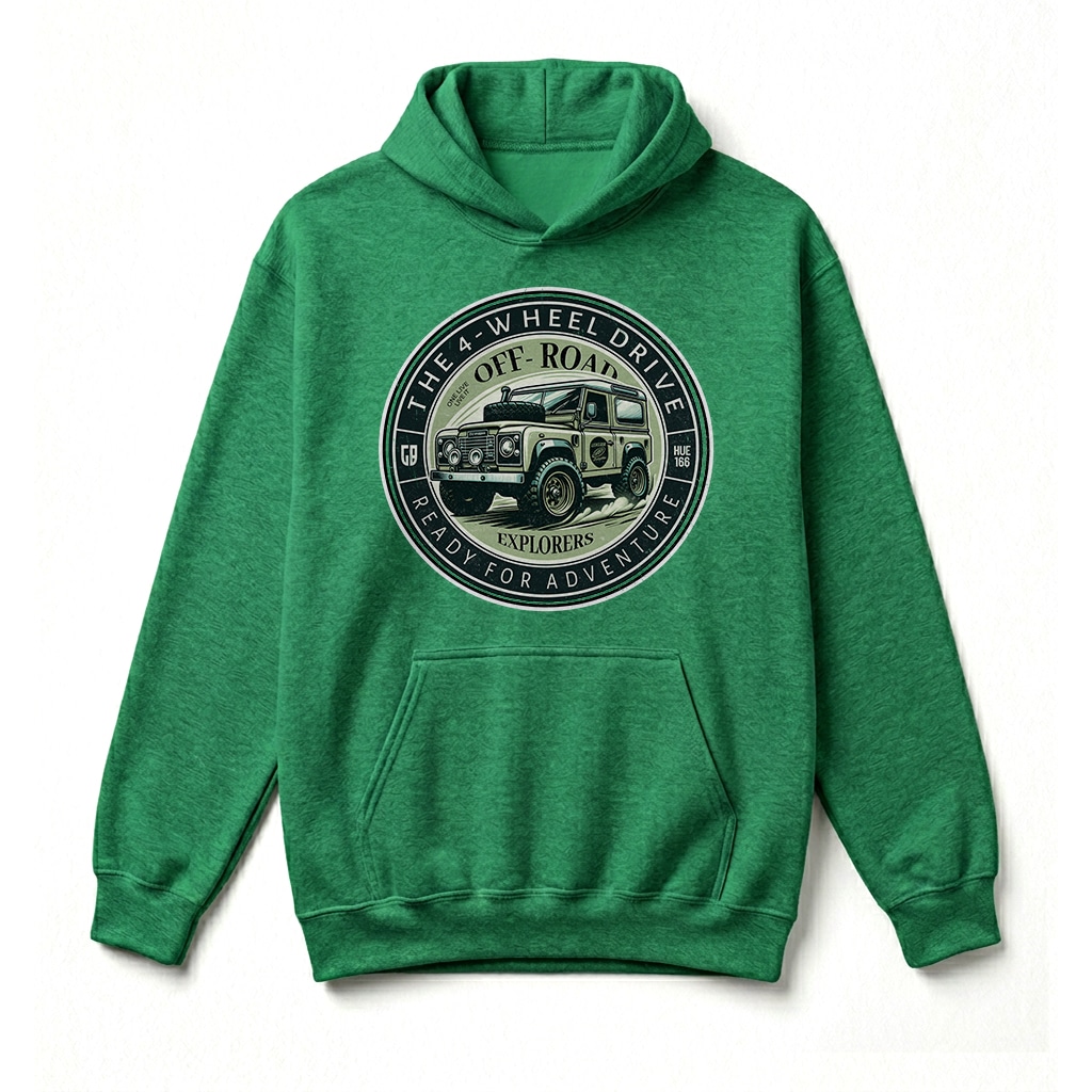 Sweatshirt à capuche Land Rover Defender 90 - Irish Green Sweatshirt à capuche Land Rover Defender 90 - Irish Green