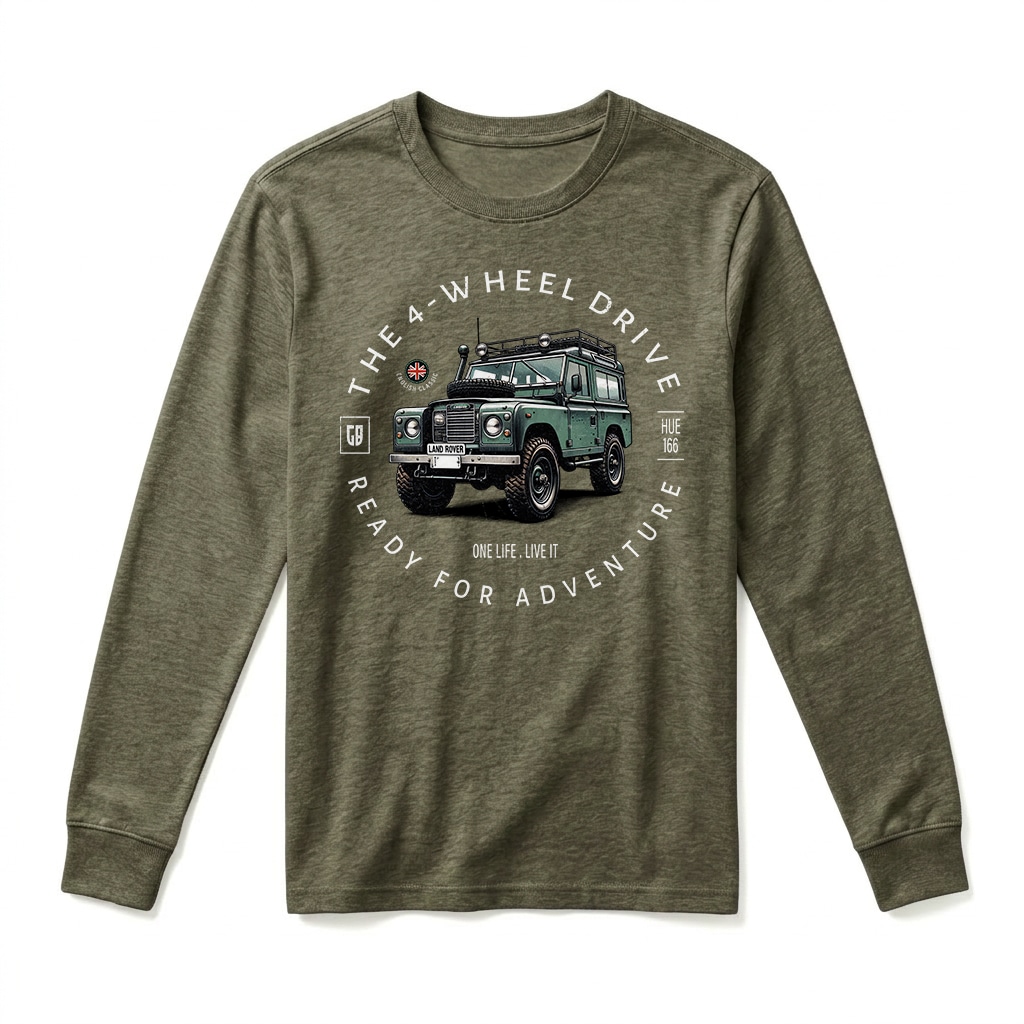 Land Rover Series Long Sleeve T-Shirt - Military Green Land Rover Series Long Sleeve T-Shirt - Military Green