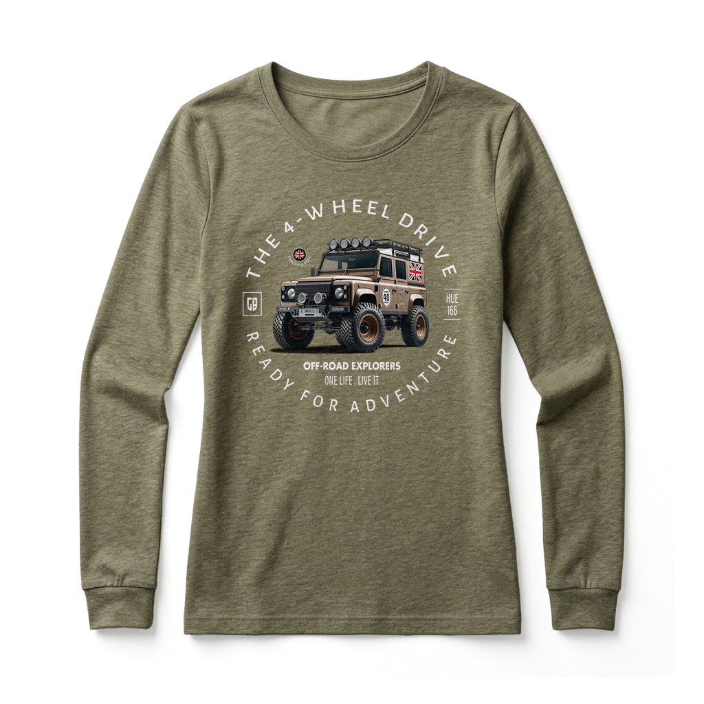 Land Rover Defender 110 Long Sleeve T-Shirt - Military Green Land Rover Defender 110 Long Sleeve T-Shirt - Military Green