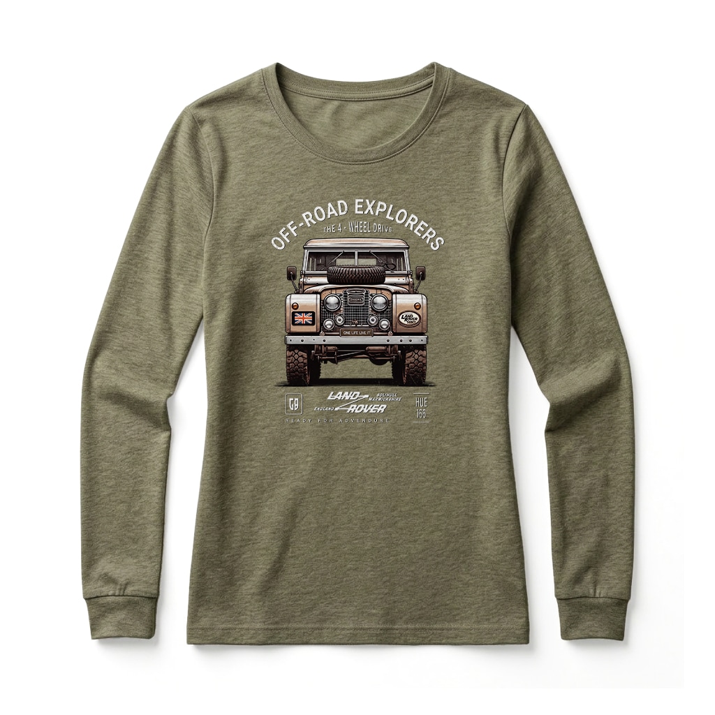 Land Rover Series Long Sleeve T-Shirt - Military Green Land Rover Series Long Sleeve T-Shirt - Military Green