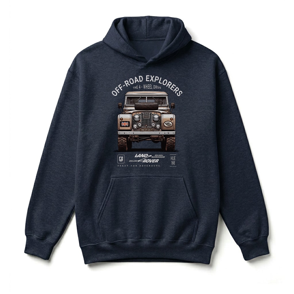 Sweatshirt à capuche Land Rover Series - Navy Sweatshirt à capuche Land Rover Series - Navy