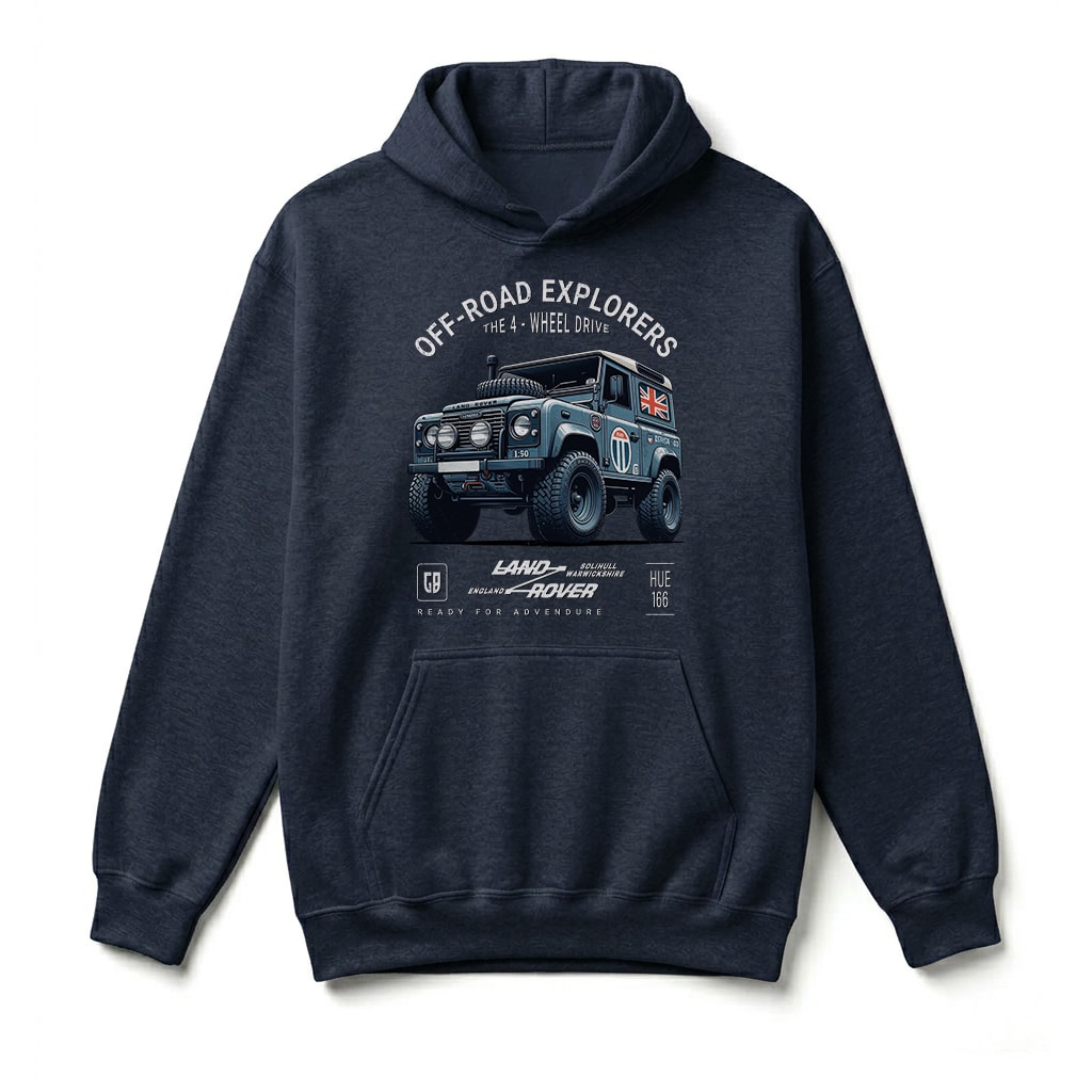 Sweatshirt à capuche Land Rover Defender 90 - Navy Sweatshirt à capuche Land Rover Defender 90 - Navy