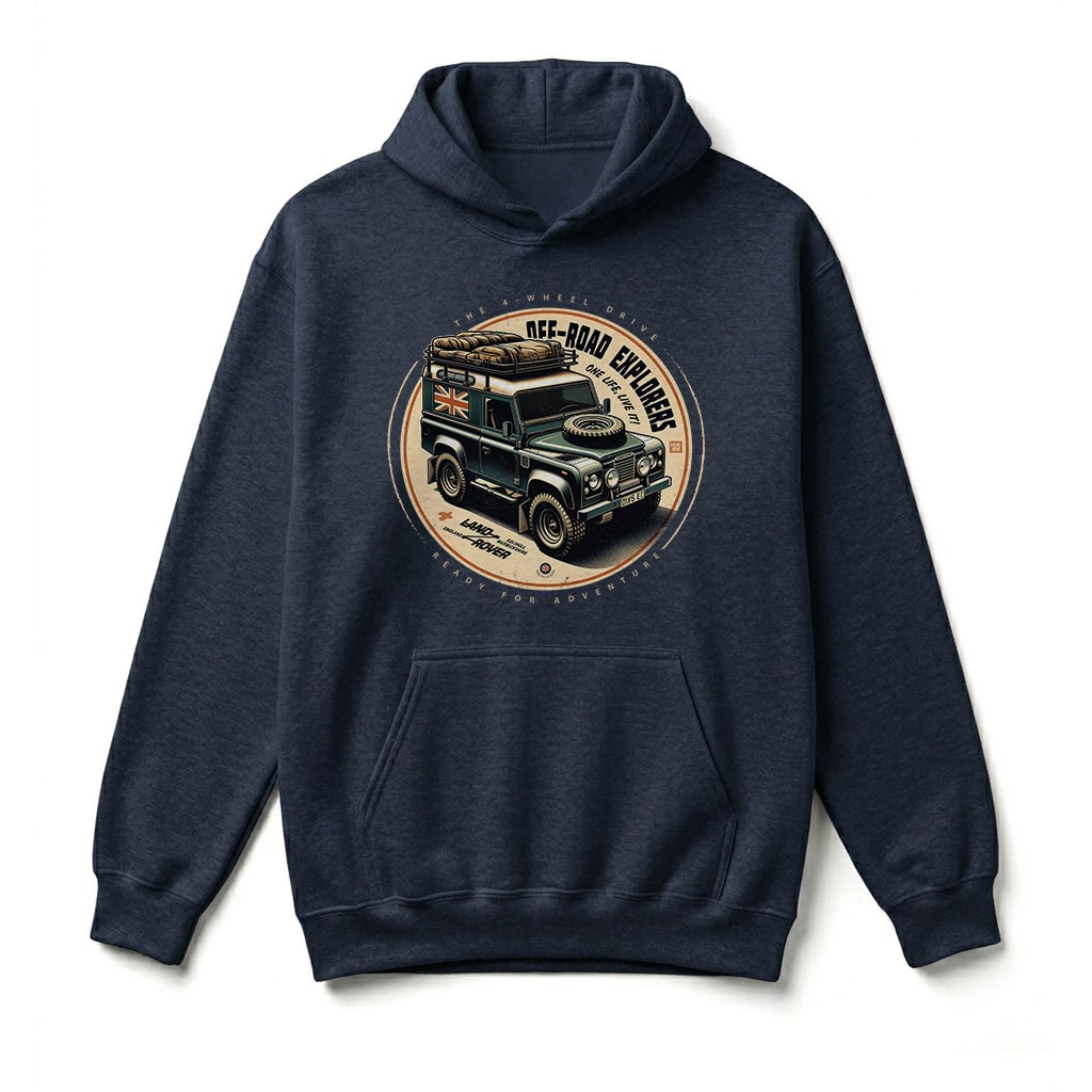 Sweatshirt à capuche Land Rover Defender 90 - Navy Sweatshirt à capuche Land Rover Defender 90 - Navy