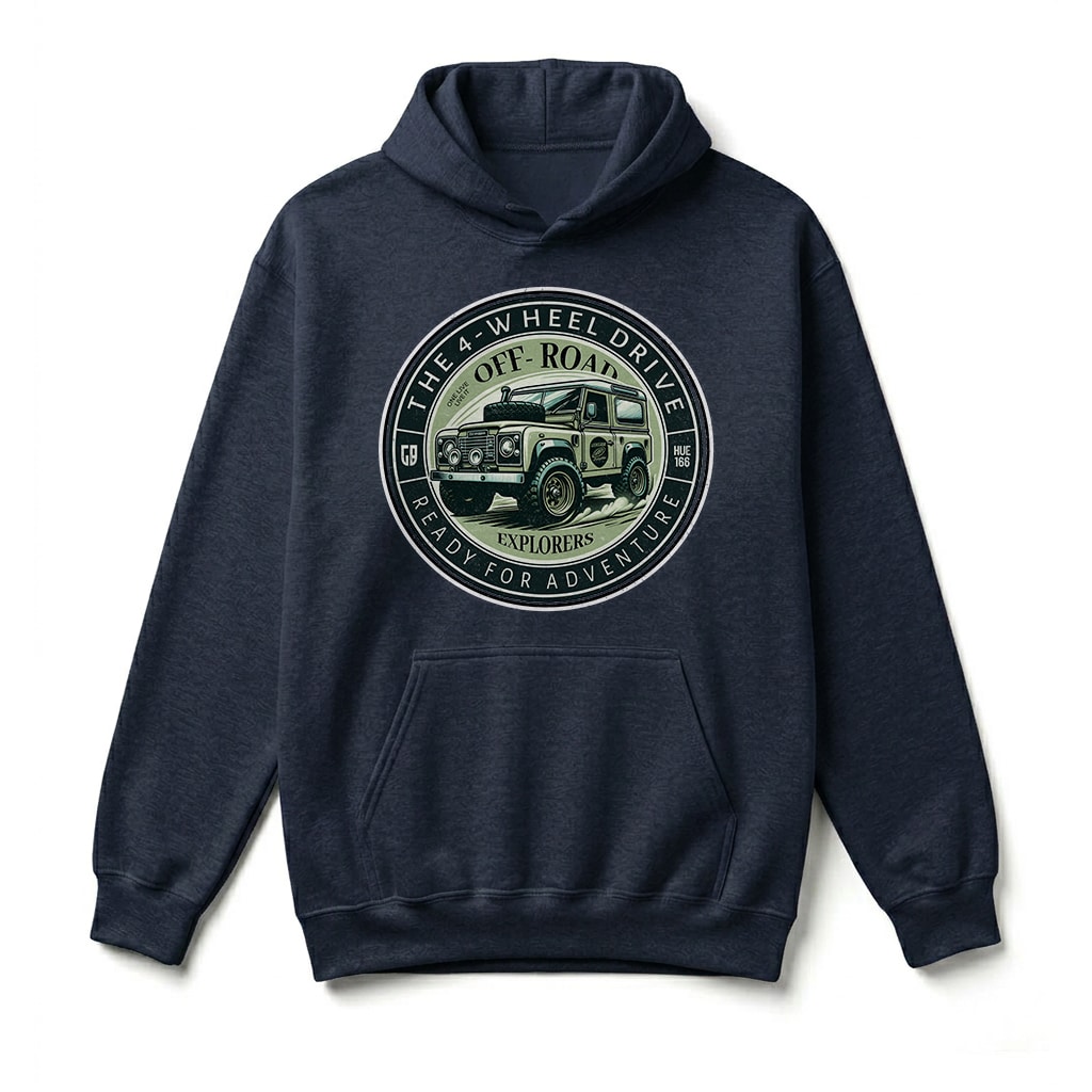 Sweatshirt à capuche Land Rover Defender 90 - Navy Sweatshirt à capuche Land Rover Defender 90 - Navy