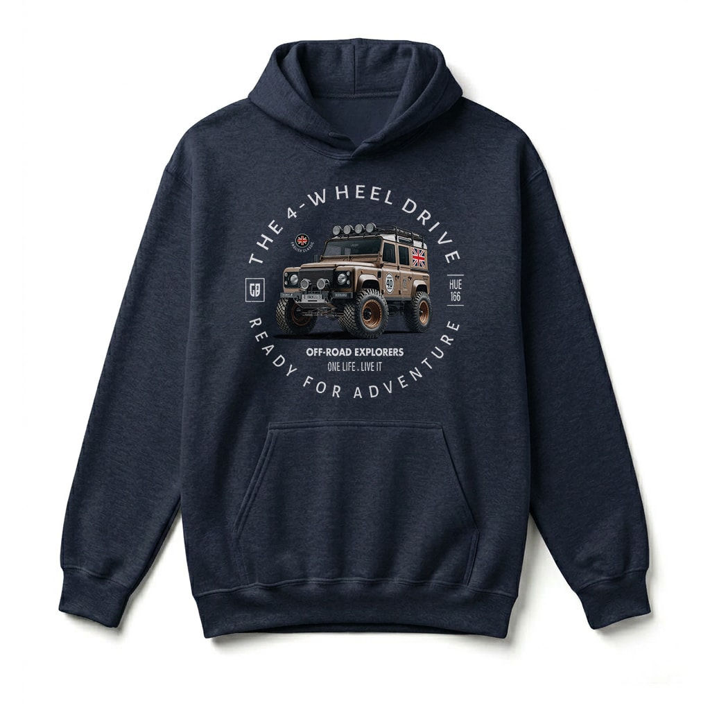 Sweatshirt à capuche Land Rover Defender 110 - Navy Sweatshirt à capuche Land Rover Defender 110 - Navy