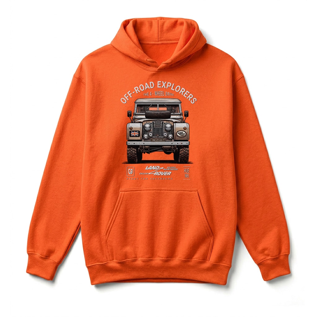 Sweatshirt à capuche Land Rover Series - Orange Sweatshirt à capuche Land Rover Series - Orange